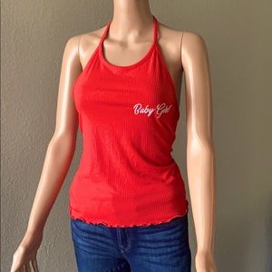 Red baby girl tank